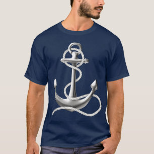 AnkerseeT - Shirt-Marineblaut-stück des Mannes T-Shirt