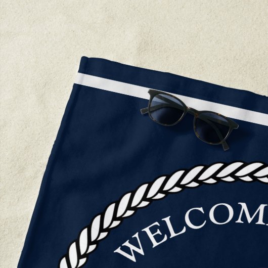 Ankerseil für die blaue Marine, Streifen B Strandtuch (Beispiel)