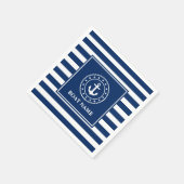 Ankerseil-Seilbahn Sterne Blaue Streifen Serviette (Ecke)