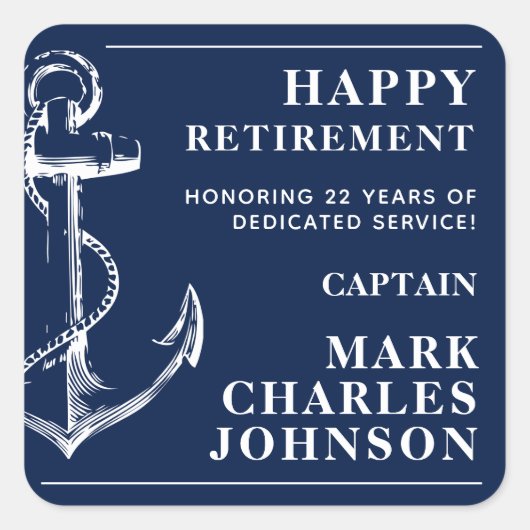 Ankerstaat Quadratischer Aufkleber (Vorderseite)