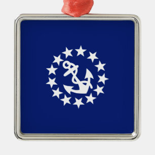 Ankerstars Blau Silbernes Ornament