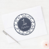 Ankersticker für 1 Monat Runder Aufkleber (Umschlag)