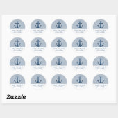Ankersticker Save the Date Runder Aufkleber (Blatt)