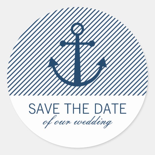 Ankersticker Save the Date Runder Aufkleber (Vorderseite)