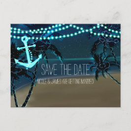 Ankerstrand + Palmen Save the Date Postkarte