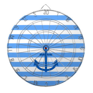 Ankerstreifen blau und weiß dartscheibe