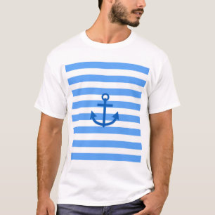 Ankerstreifen blau und weiß T-Shirt