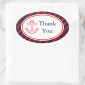 Ankerstreifen Danke, Stickers (Tasche)