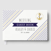 Ankerstreifen für Gold und Marinesoldaten Gästebuch (Vorderseite)