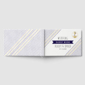 Ankerstreifen für Gold und Marinesoldaten Gästebuch (Voll)