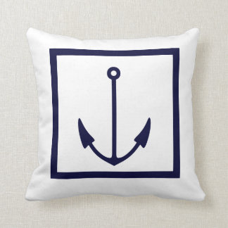 Ankerstreifen WEISS auf NAVY BLUE PILLOW Kissen