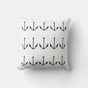 Ankerstreifen WEISS auf NAVY BLUE PILLOW Kissen