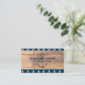 Ankersymbol | Holzpanels Visitenkarte (Stehend Vorderseite)