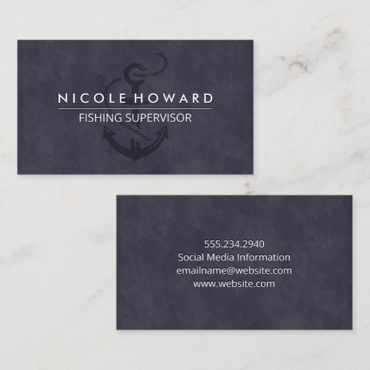 Ankersymbol Visitenkarte (Vorne/Hinten)