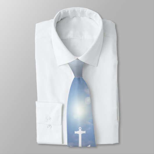 Ankerweiß + Ihr Hintergrund und Ihre Ideen Krawatte (Gebunden)