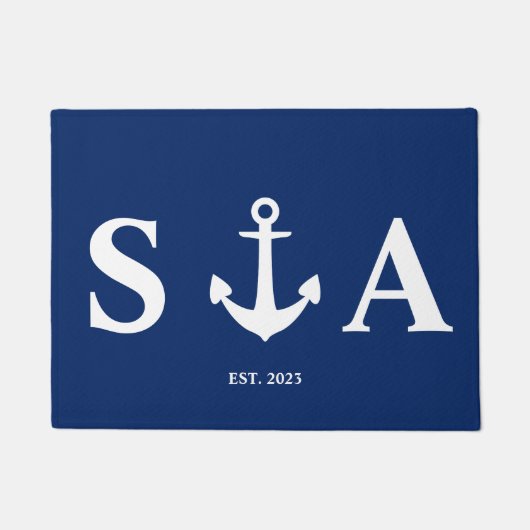 Ankerzeichen für Monogrammbuchstaben Fußmatte (Vorderseite)