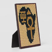 Ankh Africa Adinkra Symbol Artisan Crochet Print Fotoplatte (Seite)