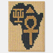 Ankh Africa Symbols Natural Artisan Crochet Print Magnet (Vorderseite)