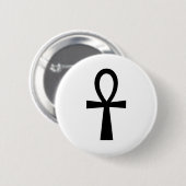 Ankh ägyptisches hieroglyphisches button (Vorne & Hinten)