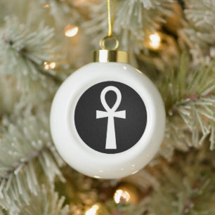 Ankh Ägyptisches Symbol Keramik Kugel-Ornament