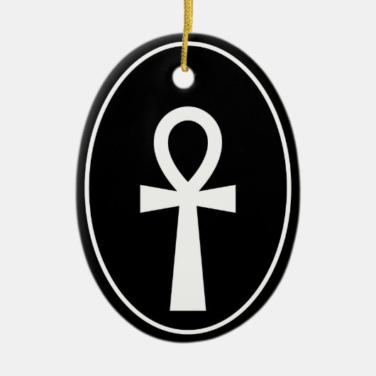 Ankh Ägyptisches Symbol Keramik Ornament (Vorne)