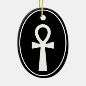 Ankh Ägyptisches Symbol Keramik Ornament (Hinten)