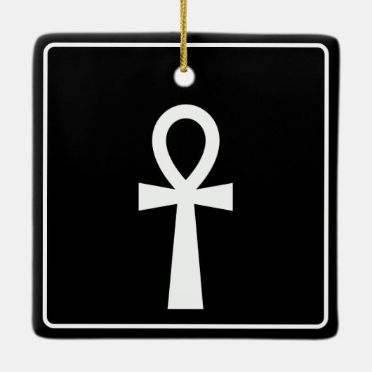 Ankh Ägyptisches Symbol Keramikornament (Rückseite)