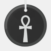 Ankh Ägyptisches Symbol Ornament Aus Glas (Vorderseite)