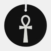 Ankh Ägyptisches Symbol Ornament Aus Glas (Rückseite)