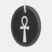 Ankh Ägyptisches Symbol Ornament Aus Glas (Vorderseite links)