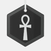 Ankh Ägyptisches Symbol Ornament Aus Glas (Vorderseite)