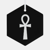 Ankh Ägyptisches Symbol Ornament Aus Glas (Rückseite)