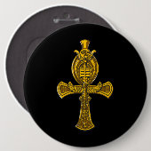 Ankh Auge Horus alten ägyptischen heiligen Symbols Button (Vorne & Hinten)