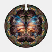 Ankh Butterfly Life Symbol Mandala Affirmation Ornament Aus Metall (Rückseite)