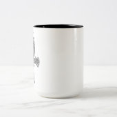 Ankh Cross Eye Horus Altes ägyptisches Symbol Zweifarbige Tasse (Mittel)