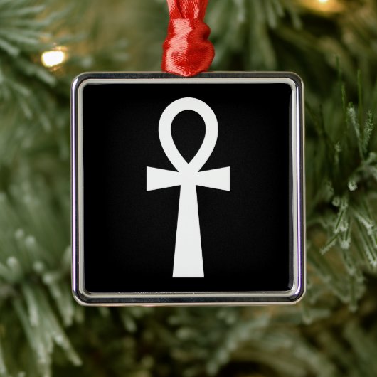 Ankh Egyptian Hieroglyph Ornament Aus Metall (Baum)