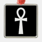 Ankh Egyptian Hieroglyph Ornament Aus Metall (Vorne)