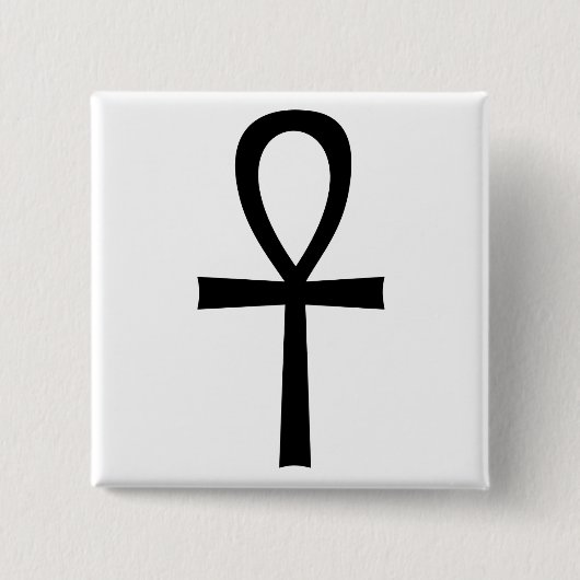 Ankh Egyptian Life Symbol Button (Vorderseite)