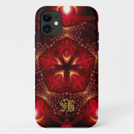 Ankh Energy Red+Gold Custom Monogram Case-Mate iPhone Hülle