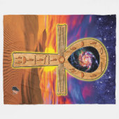 Ankh Fleece Blanket (Vorderseite (Horizontal))