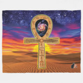 Ankh Fleece Blanket (Vorderseite (Horizontal))