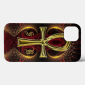 Ankh Gold Goddess Monogram Case-Mate iPhone Hülle (Rückseite (Horizontal))