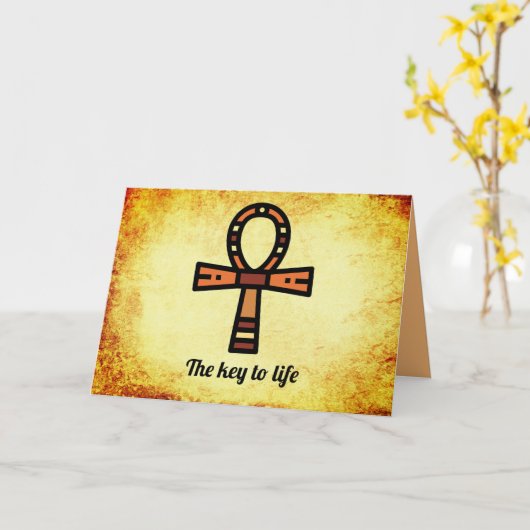 Ankh Karte (Gelbe Blume)