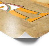 Ankh Key Of Life On Hieroglyph Fotodruck (Ecke)