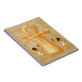 Ankh Key Of Life On Hieroglyph Notebook Notizblock (Rechte Seite)