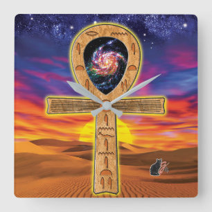 Ankh Large Clock Quadratische Wanduhr