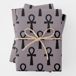 Ankh Lila Geschenkpapier Set
