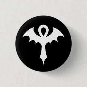 Ankh mit Bat Wings Button