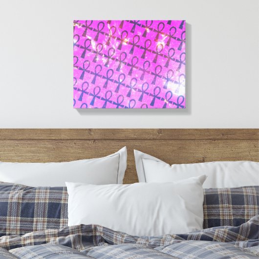 Ankh Pattern Leinwanddruck (Insitu (Schlafzimmer))