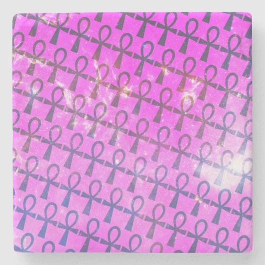 Ankh Pattern Steinuntersetzer (Vorderseite)